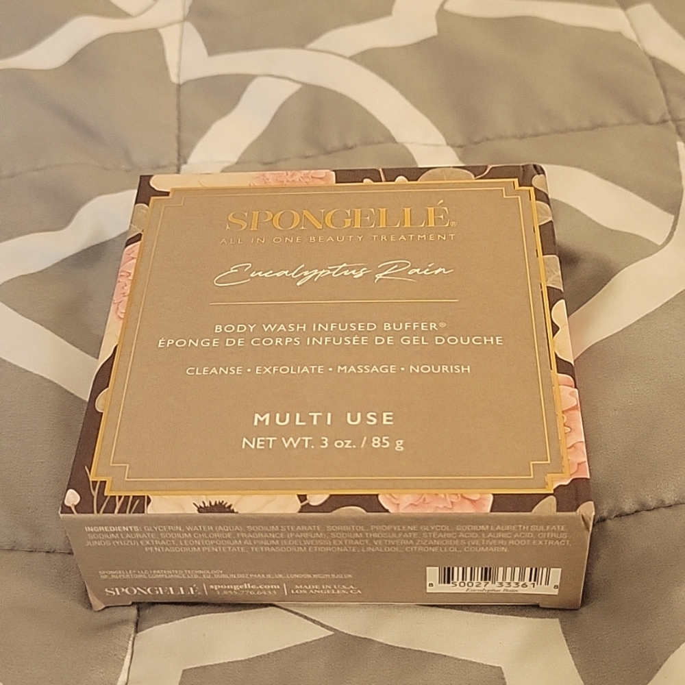NWT Spongelle Eucalyptus Rain body wash infused buffer